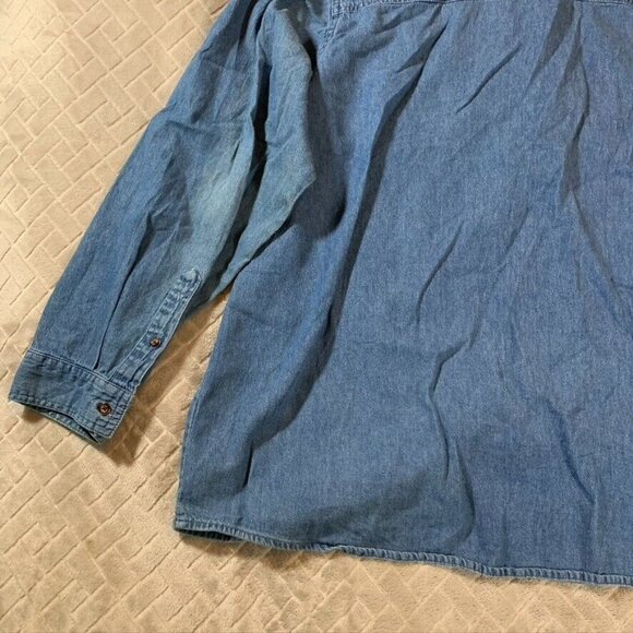 Scooby Doo Women 22 Denim Shirt Shacket Casual Button Up 100% Cotton Long Sleeve - Picture 11 of 12